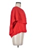 Holding Horses 100% Rayon Red Short Sleeve Blouse Size L - photo 4