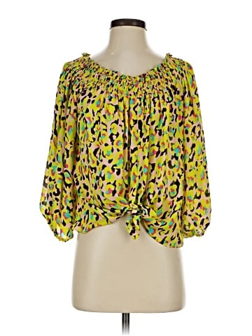 Nicole Miller Artelier 3/4 Sleeve Silk Top (view 1)