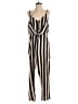 Unbranded 100% Polyester Stripes Ivory Black Jumpsuit Size M - photo 1