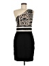 BCBGMAXAZRIA Graphic Black Cocktail Dress Size M - photo 1
