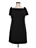 Charles Henry Solid Black Casual Dress Size M - photo 1