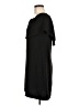 Charles Henry Solid Black Casual Dress Size M - photo 5