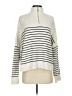 MNG Stripes Ivory Turtleneck Sweater Size S - photo 1