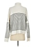 MNG Stripes Ivory Turtleneck Sweater Size S - photo 2
