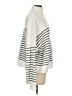 MNG Stripes Ivory Turtleneck Sweater Size S - photo 4