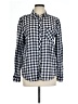 Maurices Checkered-gingham Blue Long Sleeve Button-Down Shirt Size L - photo 1