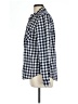 Maurices Checkered-gingham Blue Long Sleeve Button-Down Shirt Size L - photo 5