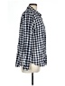 Maurices Checkered-gingham Blue Long Sleeve Button-Down Shirt Size L - photo 4