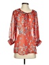 Olivia Moon 100% Polyester Orange 3/4 Sleeve Blouse Size S - photo 1