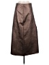 Topshop Brown Faux Leather Skirt Size 6 - photo 1