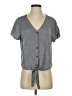 Carve Designs Gray Short Sleeve Blouse Size XS - photo 1