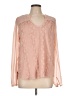 Tiny 100% Polyester Pink Long Sleeve Blouse Size L - photo 1