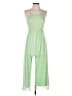 H&M 100% Polyester Solid Green Jumpsuit Size 12 - 14 - photo 1