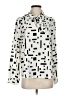 Jade 100% Polyester Print Ivory Long Sleeve Blouse Size S - photo 1