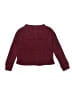 Art Class 100% Polyester Tweed Burgundy Cardigan Size 6 - 6X - photo 2