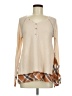 Hem & Thread Tan Long Sleeve Blouse Size M - photo 1