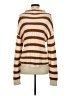 Paper Crown Stripes Brown Turtleneck Sweater Size XS - photo 2