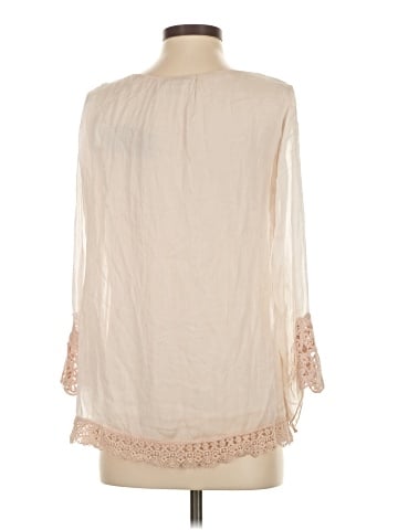 Carla Conti 3/4 Sleeve Silk Top (view 2)