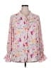 Unbranded Floral Pink Long Sleeve Blouse Size 2X - photo 1