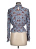 Self Esteem Blue Long Sleeve Blouse Size M - photo 2