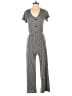Caution to the Wind Chevron-herringbone Gray Jumpsuit Size M - photo 1