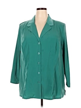 Only Necessities 3/4 Sleeve Button Down Shirt