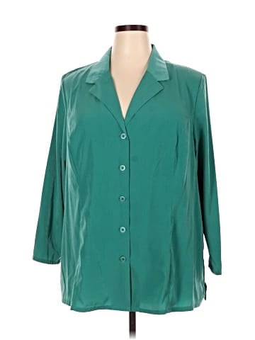 Only Necessities 3/4 Sleeve Button-Down Shirt (view 1)