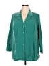 Only Necessities Teal 3/4 Sleeve Button-Down Shirt Size 24 (petite) - photo 1