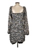 Fore 100% Polyester Print Blue Casual Dress Size S - photo 2