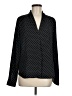 Halogen 100% Polyester Polka Dots Black Long Sleeve Blouse Size M - photo 1