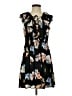Express 100% Polyester Print Black Casual Dress Size 4 - photo 1