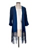 L'Amour Nanette Lepore 100% Polyester Blue Kimono Size S - photo 1