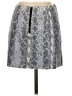 Alice + Olivia 100% Leather Animal Print Gray Leather Skirt Size 0 - photo 2