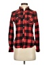 Delia's Plaid Red Long Sleeve Button-Down Shirt Size S - photo 1