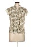 Assorted Brands Floral Ivory Short Sleeve Blouse Size L - photo 1