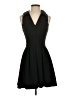 Aqua Solid Black Cocktail Dress Size S - photo 1