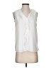 Vince Camuto 100% Polyester White Sleeveless Blouse Size XXS - photo 1