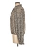 Elan 100% Polyester Animal Print Multi Color Brown Long Sleeve Blouse Size M - photo 5