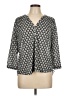 H&M 100% Polyester Gray 3/4 Sleeve Blouse Size L - photo 1