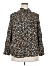 Roz & Ali 100% Polyester Animal Print Gold Long Sleeve Blouse Size 1X - photo 1