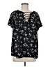 Torrid 100% Polyester Black Short Sleeve Blouse Size Med (00) - photo 1