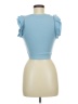Zara Blue Short Sleeve Top Size M - photo 2