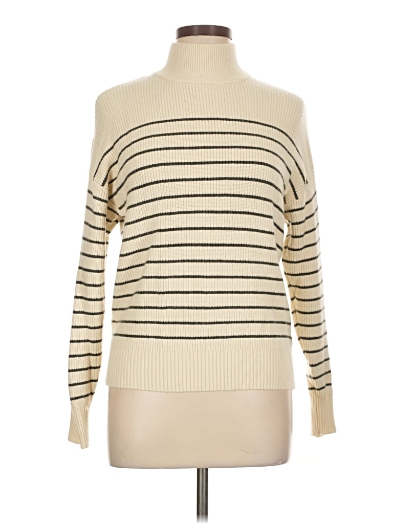 Pre-owned Mason & Belle Turtleneck Sweater In White