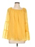JM Collection 100% Polyester Yellow Long Sleeve Blouse Size XL (petite) - photo 1