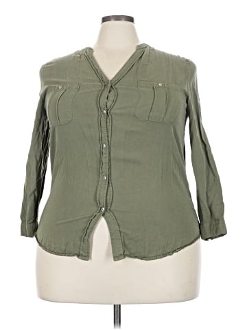 Love Tree 3/4 Sleeve Button-Down Shirt (view 1)