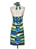 BCBGMAXAZRIA Print Blue Casual Dress Size S - photo 2