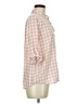 Assorted Brands Checkered-gingham Pink 3/4 Sleeve Button-Down Shirt Size M - photo 4