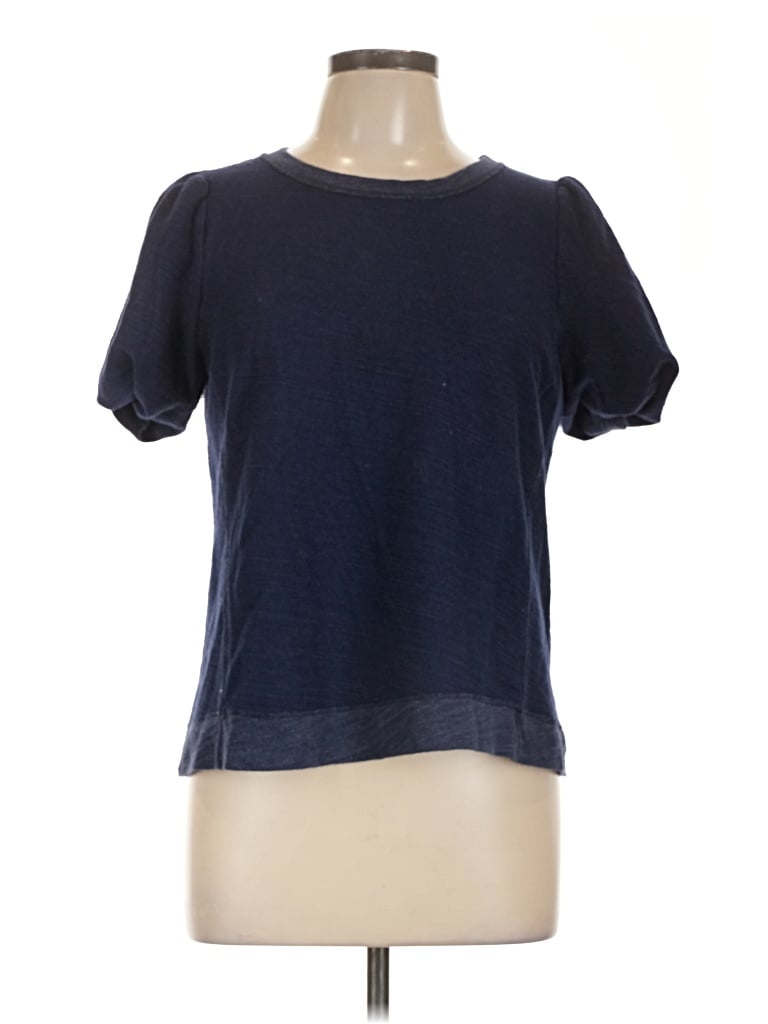 Pre-owned Ella Moss Short Sleeve T-shirt In Blue