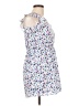 Ella Moss 100% Polyester Print White Casual Dress Size 12 - photo 4