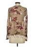 OMG! Accessories Floral Tan Pullover Sweater Size XS - photo 2